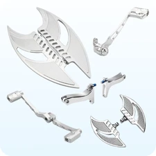 Chrome Driver Passenger Floorboards Shifter Levers for Harley Touring FL 2008-13