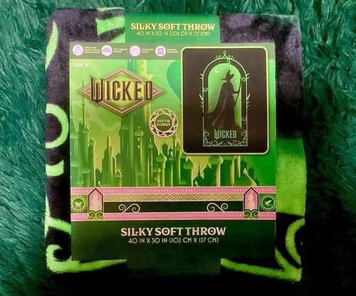New WICKED ❤️ FOR GOOD Movie ELPHABA “No One Mourns the Wicked” Throw Blanket - 第 1/9 張圖片