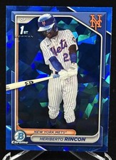 2024 Bowman Chrome Blue Sapphire Heriberto Rincon 1st Bowman Blue Refractor Mets