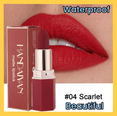 HANDAIYAN New Velvet Matte Lipstick Waterproof Long Lasting  #04 Scarlet