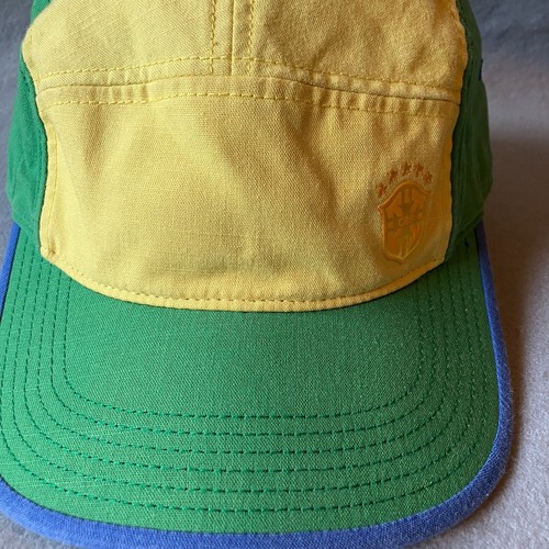 CBF Brazil Hat Strap Back Yellow Green Nike Panel Cap AW84 Soccer Futbol Running - Picture 2 of 9