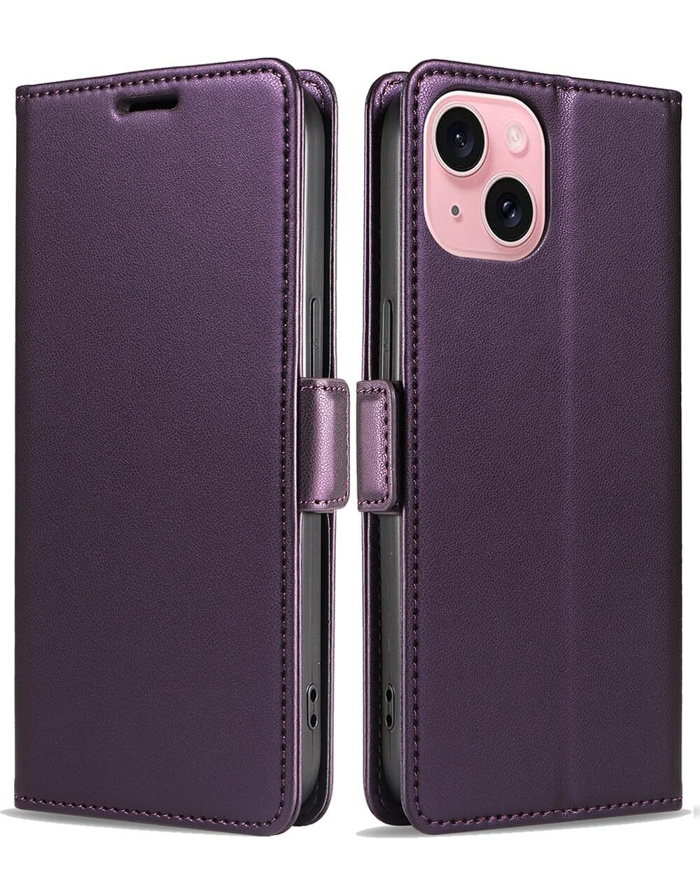 Junzc iPhone 15 Notebook Type Case iPhone 15 Case Notebook Type for iPhone  365-image