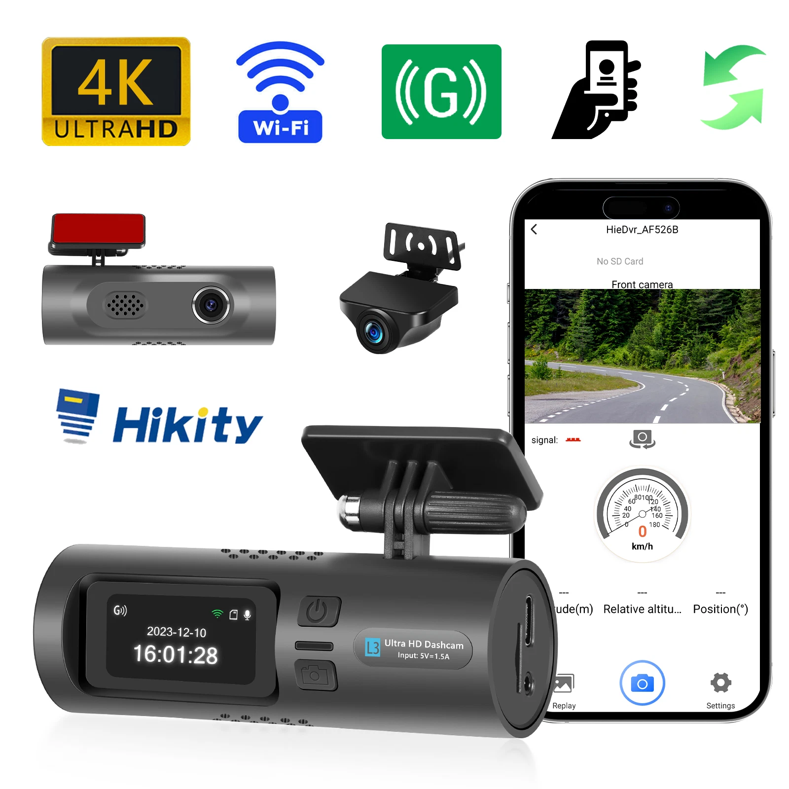 ORIGINAL QCY V12 9.66 IN TOUCH Screen With Night Vision/G-sensor/Loop Recording /24Hmonitor Dash Cam | Philippines