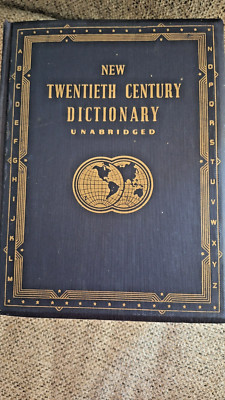 Vintage 1943 Webster's New Twentieth Century Dictionary Unabridged 1943 Edition