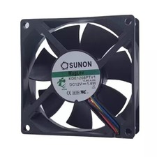 SUNON KDE1208PTV1 8025 DC12V 1.6W 8CM 4-Wire Silent Cooling Fan