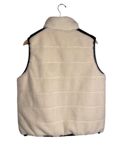 Rebecca Minkoff Vest Size Large Reversible Sherpa Lined Black Cream NWT - Picture 8 of 12
