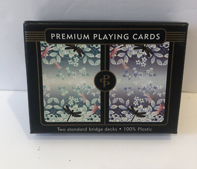 Premium Playing Cards Dragonfly 2 Decks Peter Pauper Press EUC One Deck Sealed
