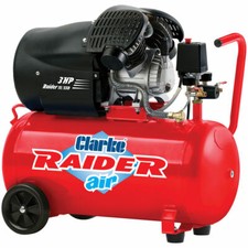 CLARKE AIR COMPRESSOR RAIDER 15/550 50 LITRE V-TWIN (2.2KW / 3HP) 2242117 Latest