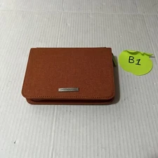 KLM Womens Travel Makeup Bag Pouch Orange Zipper Jantaminiau New without tags