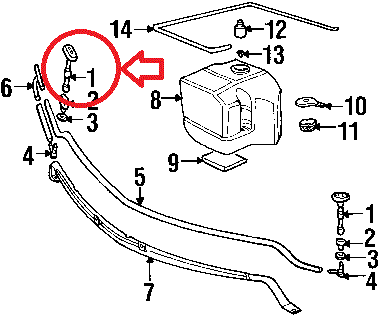 BMW NEW GENUINE Z3 SERIES E36 SPRAY NOZZLE FOR HEAD LAMP CLEANING RIGHT 8389740 - Picture 5 of 5