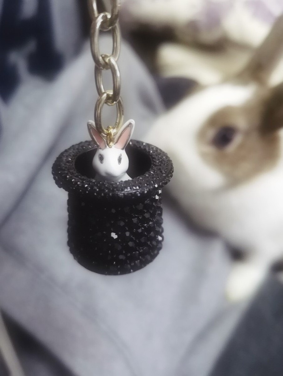 Kate Spade Make Magic Rabbit in Hat Keychain Rare | eBay