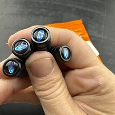 Ford Tire Valve Stem Caps Truck Car Universal Fitting Blue 📦