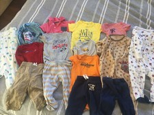 Baby Boy 9 month Lot of 15 Carter's Sleep Play, One PIece, Outfits, Pants 900