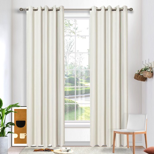 100% BLOCKOUT Eyelet Curtain Thermal Layer Curtains in 165cm wide x 220cm drop - Picture 13 of 18
