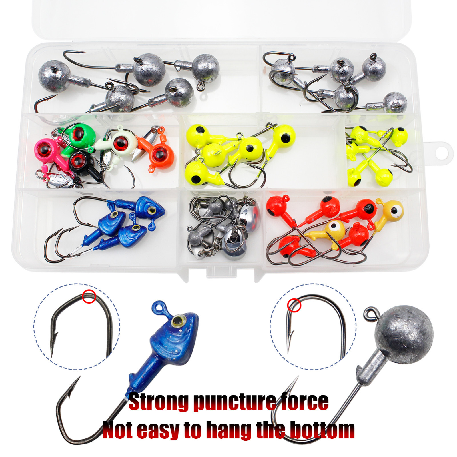 FREE FISHER 182pcs Fishing Soft Swimbaits Set,Fishing Jigs Aritificial Worms Kit - Image 5
