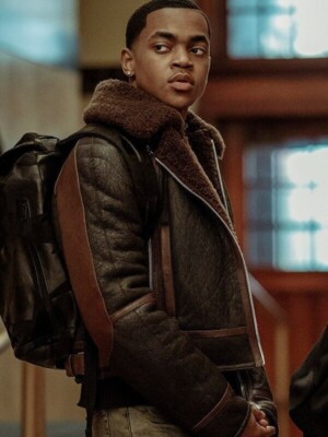 Men's Aviator RAF B6 Bomber Brown Fur Shearling Sheepskin Genuine Leather Jacket