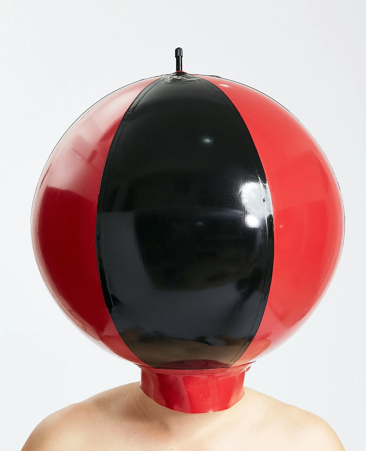 Latex Rubber Gummi Inflatable circus Ball Mask Hood customized catsuit 0.4mm