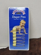 Baby King Diaper Pins Safety Lock  Pin Stainless  6-pk Yellow
