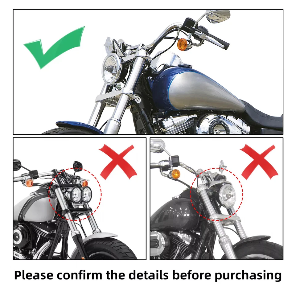 Front Headlight Fairing 15" Windshield For Harley Dyna Super Glide FXDXT T-Sport - Image 3 of 4