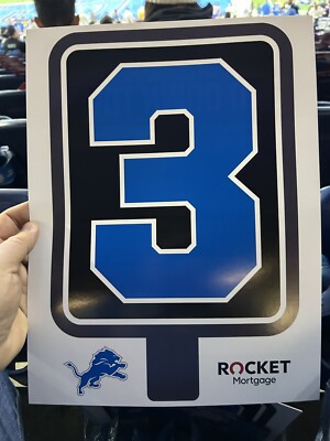 Detroit Lions 3rd Down Town Sign Lions Vikings Sunday Night Football  Game