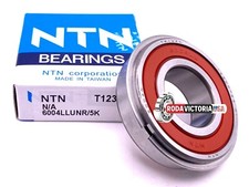 NTN 6004 LLU NR Ball Bearing, Rubber Seal  Snap Ring 20x42x12 mm