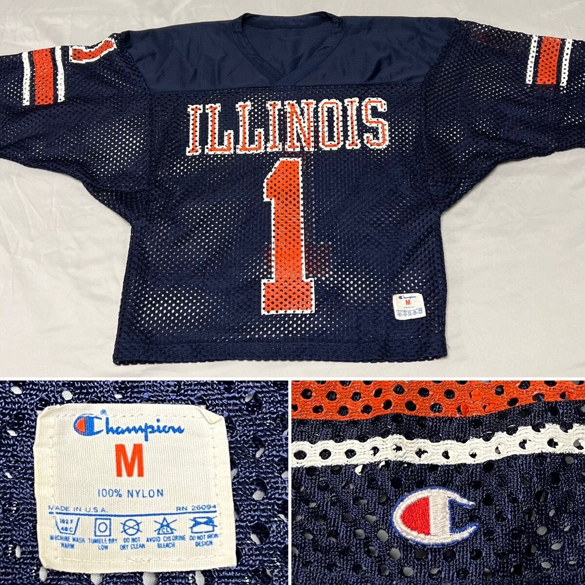 Vintage 80s Champion University of Illinois Mesh Football Vintage 80s Champion University of Illinois Mesh Football