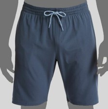  62 Nike Mens Blue Retro Stripe Stretch Water-Repellent 9" Swim Trunks Size M