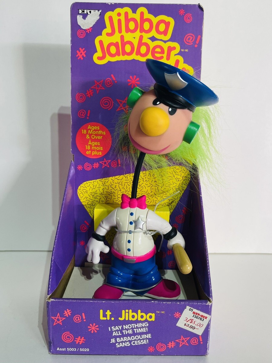 NEW Vtg Ertl Jibba Jabber Lt. Jibba Noisy Nosemaker Toy Doll Brand