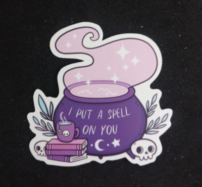 I Put A Spell On You Cauldron With Books & Poison Sticker 2.25''