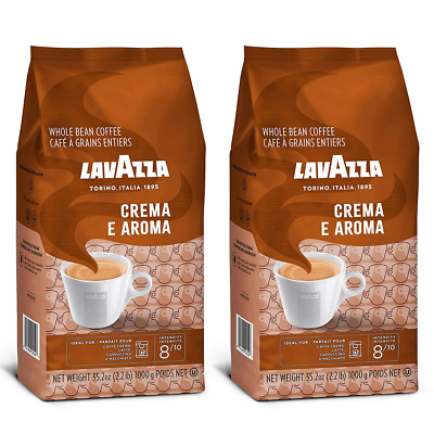 Lavazza Crema E Aroma Whole Bean Coffee Blend, Medium Roast, 2.2-Pound Bag (P...