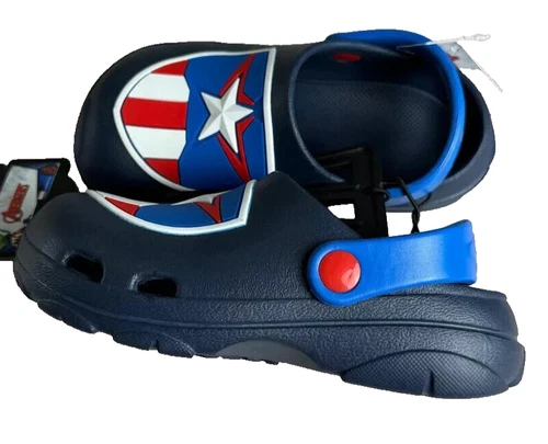 Marvel Avengers Captain America Toddler Boys EVA Clog Sandal (7/8) color NAVY - Picture 3 of 8