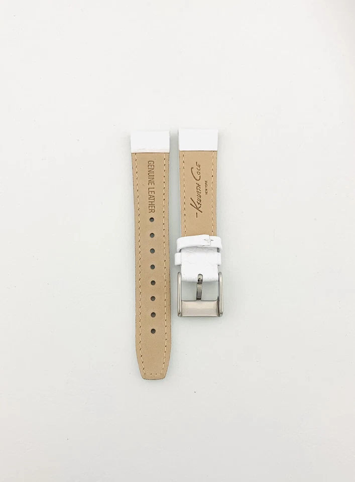 Ремешок для часов Kenneth Cole, KC2839, белый кожаный ремешок, Kenneth Cole, 18 мм - Изображение 2 из 4