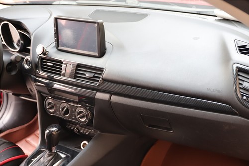 Central Console Instrument Strip Cover For Mazda 3 Axela 2017-2019 Carbon Fiber - Picture 3 of 5