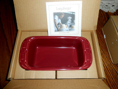 New In Box Longaberger Paprika Mt Small Loaf Bread Pan Woven Traditions