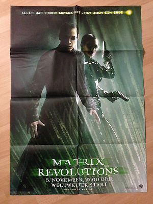 Filmposter * Kinoplakat * A1 * Matrix Revolutions * 2003 * Neo + Trinity