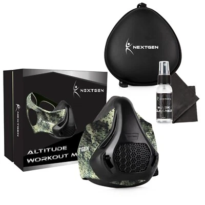 NEXTGEN Workout Altitude Mask - Cardio, Breathing trainer, Carbon filtration
