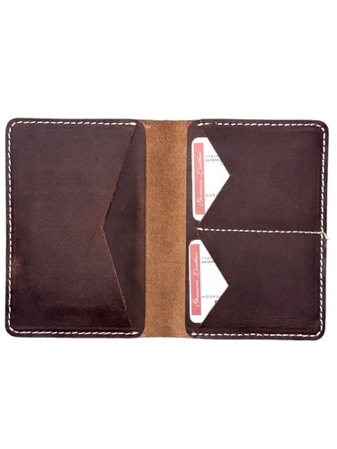 Reisepasshülle Handgefertigt Echtleder Passport Halter Slim Kartenfach - Picture 23 of 39