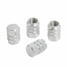 4 Metal Chrome Tirewheel Air Pressure Stem Valve Caps For Car-truck-hot Rod