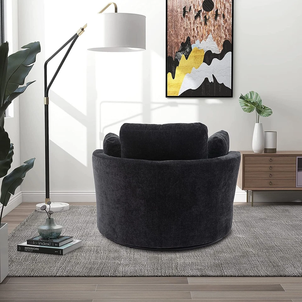 Silla de barril redonda giratoria Merax 360 grados Foto 4 de 4