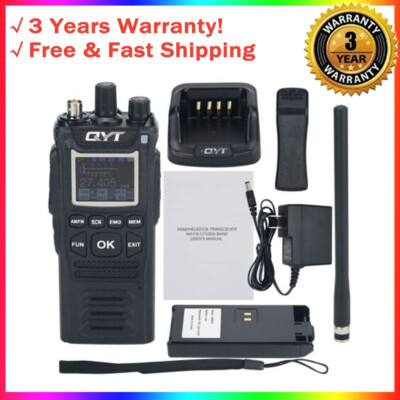 CB-58 4W 12V Walkie Talkie 27MHz Handheld Transceiver Radio W/ Battery+Charger