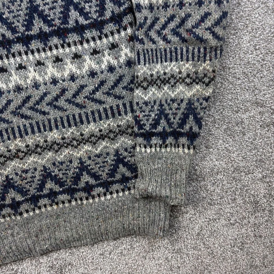 Suéter De Colección Arbor Way Para Hombres M Mezcla de Lana Isla Justa Geométrico Rayas Moteado Foto 3 de 4