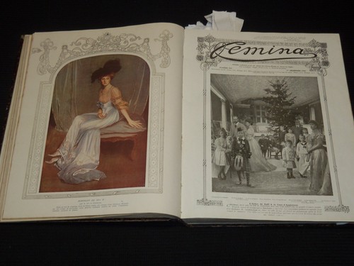 1907-1908 FEMINA WOMAN'S FRENCH FASHION MAGAZINE BOUND VOLUME - R 89N - Picture 13 of 21