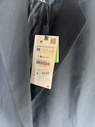 Giacca blazer nera con un bottone in poliestere Zara Inditek nuova con etichetta taglia 4 - Foto 4 di 11