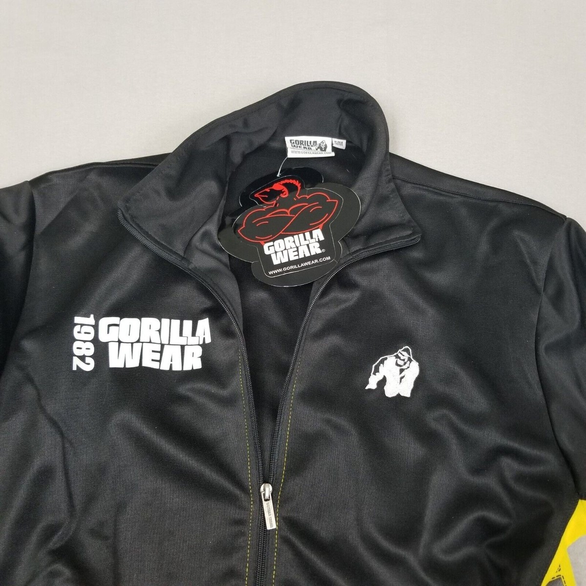 Men's Gorilla Wear Full Zip Track Jacket New Bodybuilding