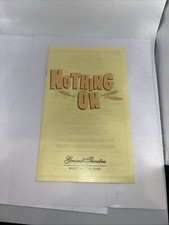 January 1994 NOTHING ON, PROGRAM, GRAND THEATRE