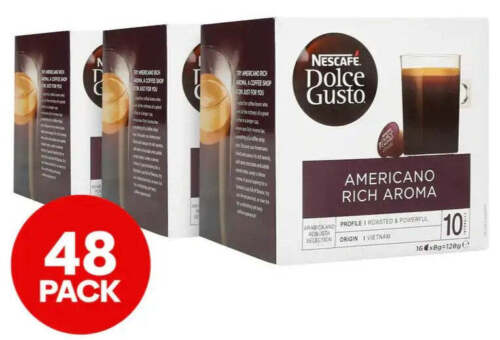 3 x 16pk Nescafé Dolce Gusto Americano Coffee Capsules - Picture 1 of 2
