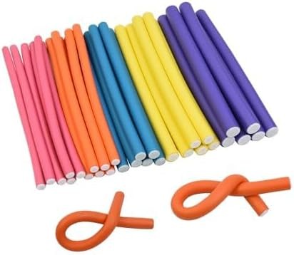 30 Pieces Flexi Curling Rods 9.45 Inch Bendy Foam Curler Rollers No Heat Hair C