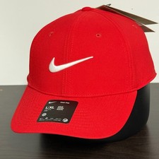 Nike Club Hat Adjustable L/X Cap Red Dri-Fit Golf Unisex Large-XL NEW 