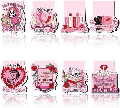 Funny Spicy Magnetic Bookmarks: 8 Pcs Smutty Romance Book Mark for Reading Women