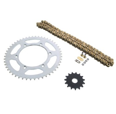 Gold O Ring Chain & Sprockets fit Yamaha 99 YZ400F, 2001-02 WR426F 15/50 114L